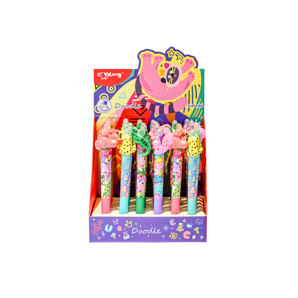 Birome Retractil Animalitos Borrable